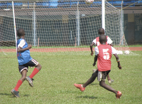Boys train at National Stadium to compete for their place in the academy